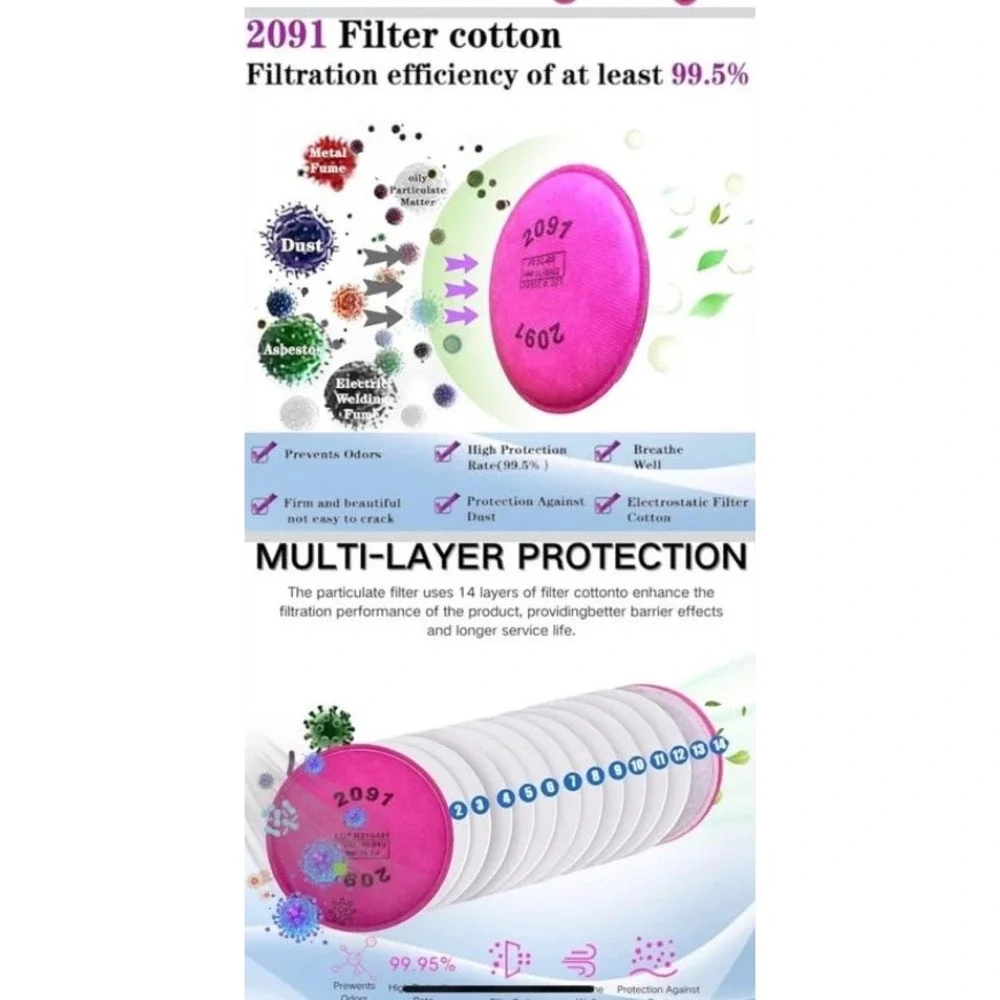 32Pieces(16Pack) 2091 Particulate‎ Filter,2091 Filter Compatible with 6000 6200